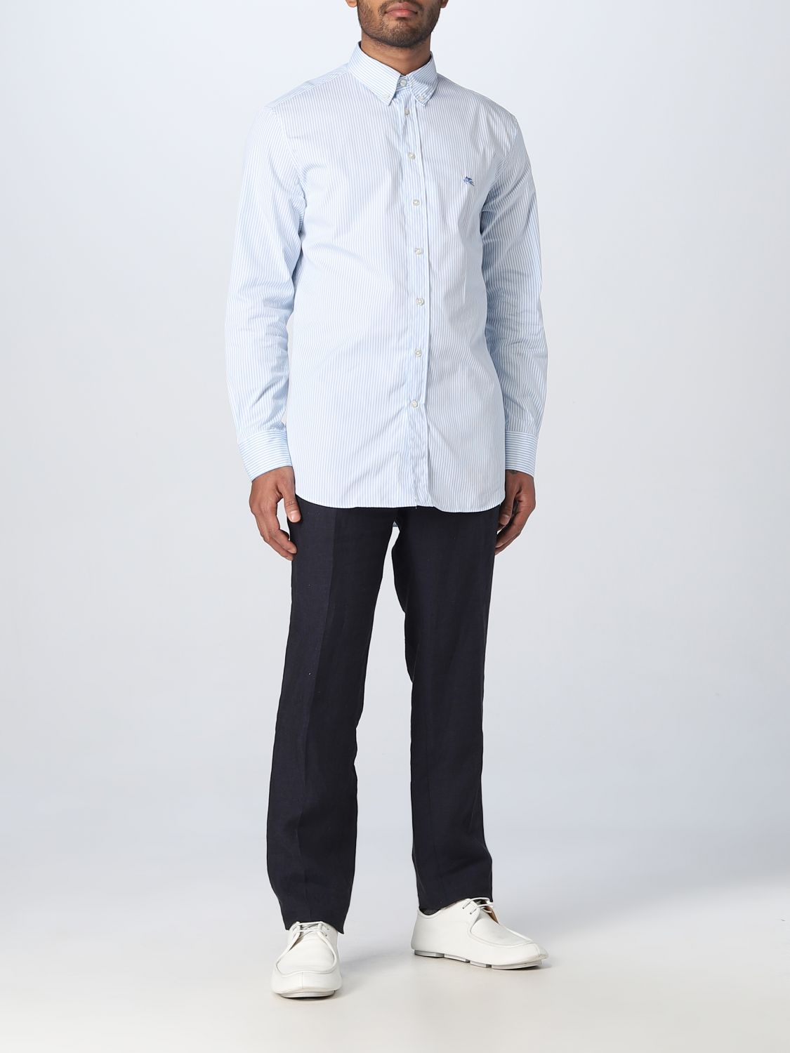 Camicia Etro: Camicia Etro a righe in cotone blue 2