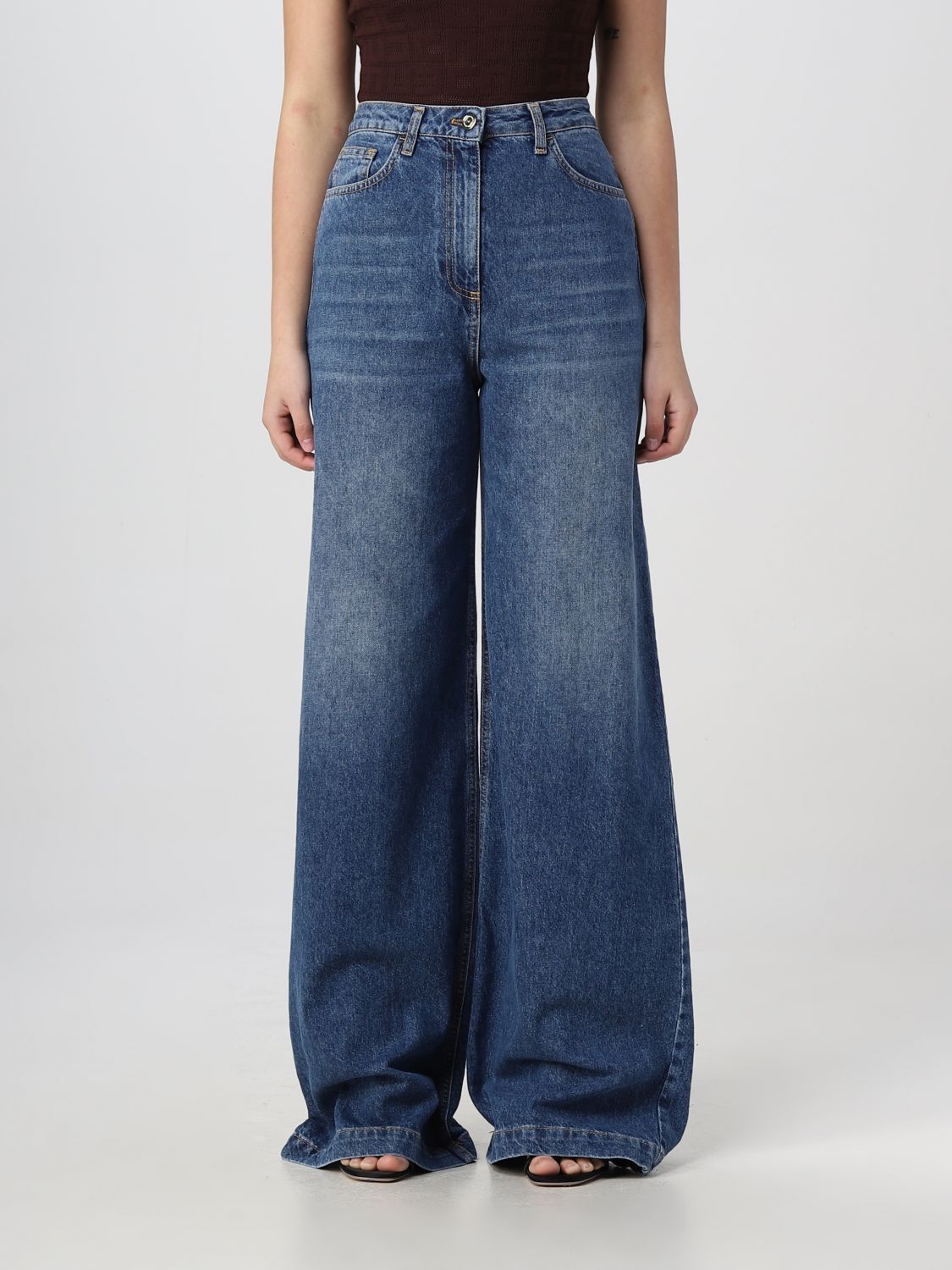 ELISABETTA FRANCHI: jeans in denim - Denim | Elisabetta Franchi jeans ...