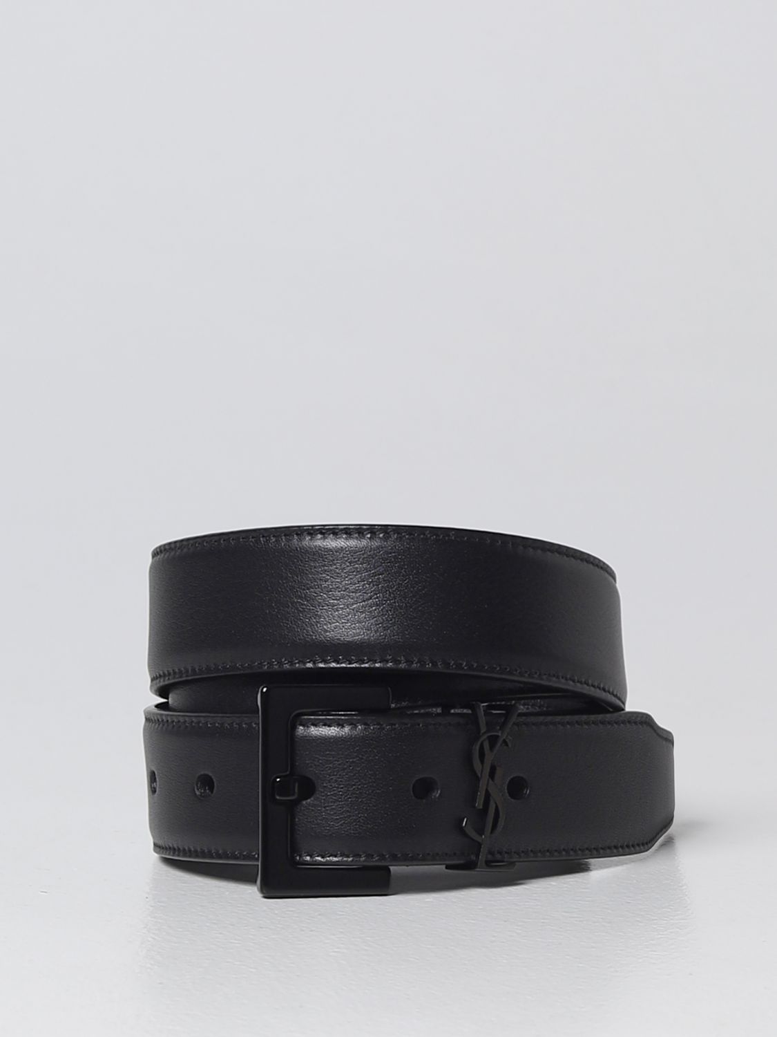 SAINT LAURENT: belt for man - Black | Saint Laurent belt 634440BOO0U ...