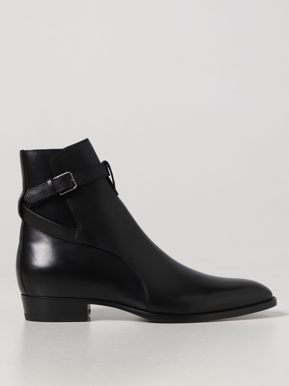 SAINT LAURENT SHOES BOOTS WITH BUCKLES 397016 black leather 36 BOOTS SHOES  ref.961050 - Joli Closet