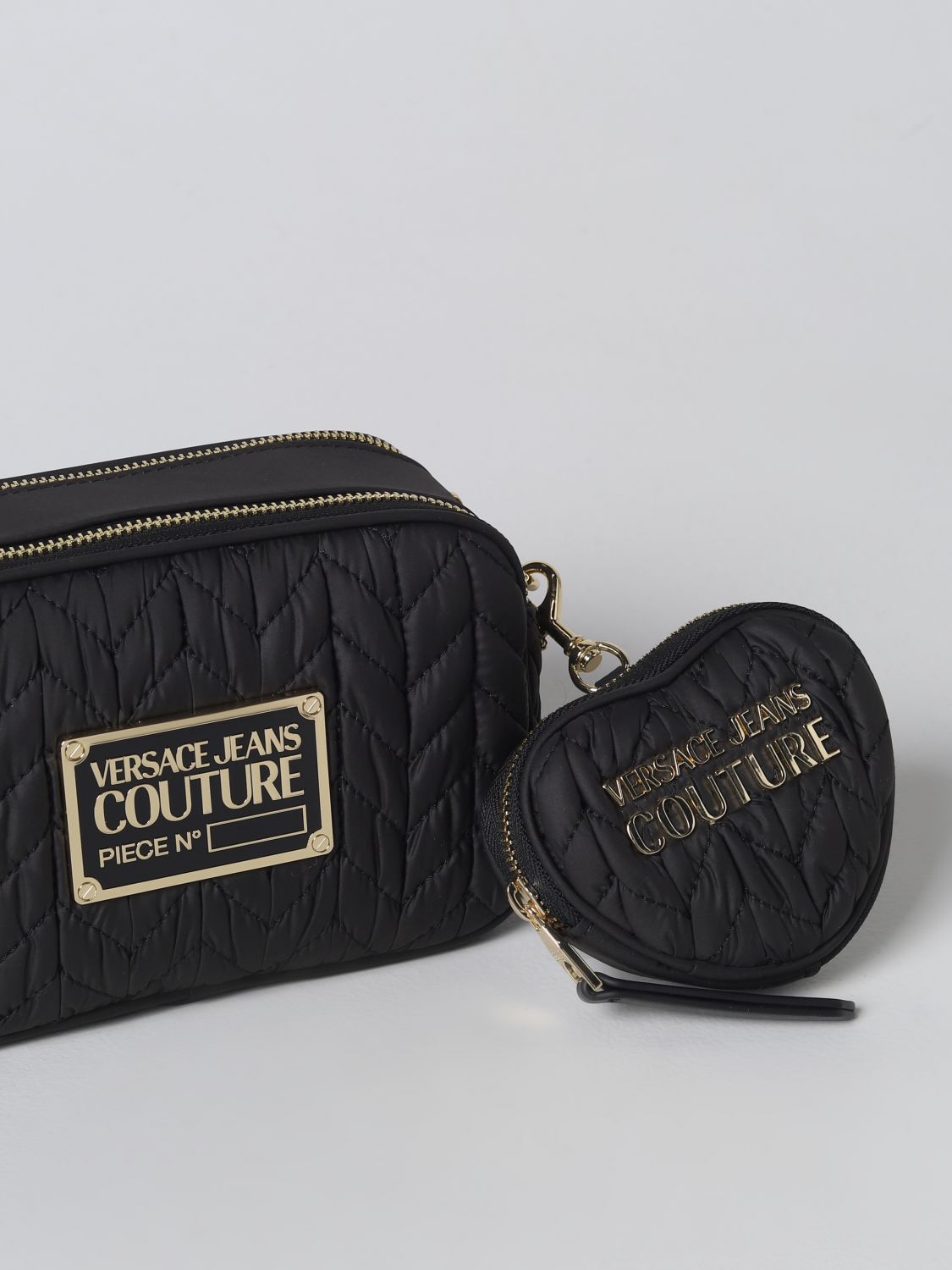 Borse a tracolla Versace Jeans Couture: Borsa Versace Jeans Couture in nylon trapuntato nero 3