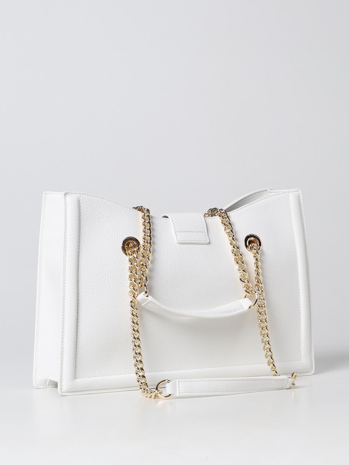 Borse tote Versace Jeans Couture: Borsa Versace Jeans Couture in similpelle martellata bianco 2
