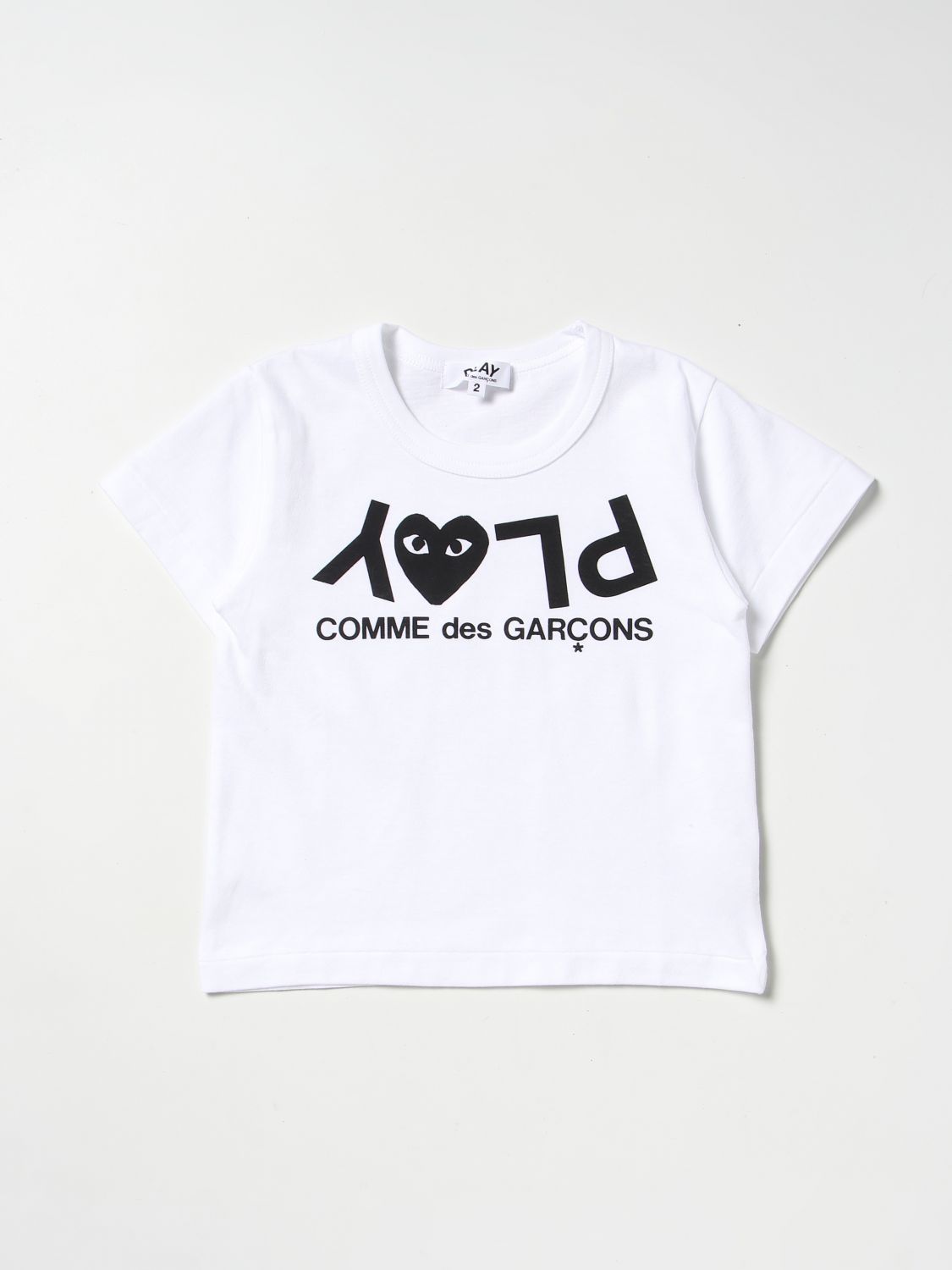 Comme Des Garçons Play Kids' Play T-shirt In White