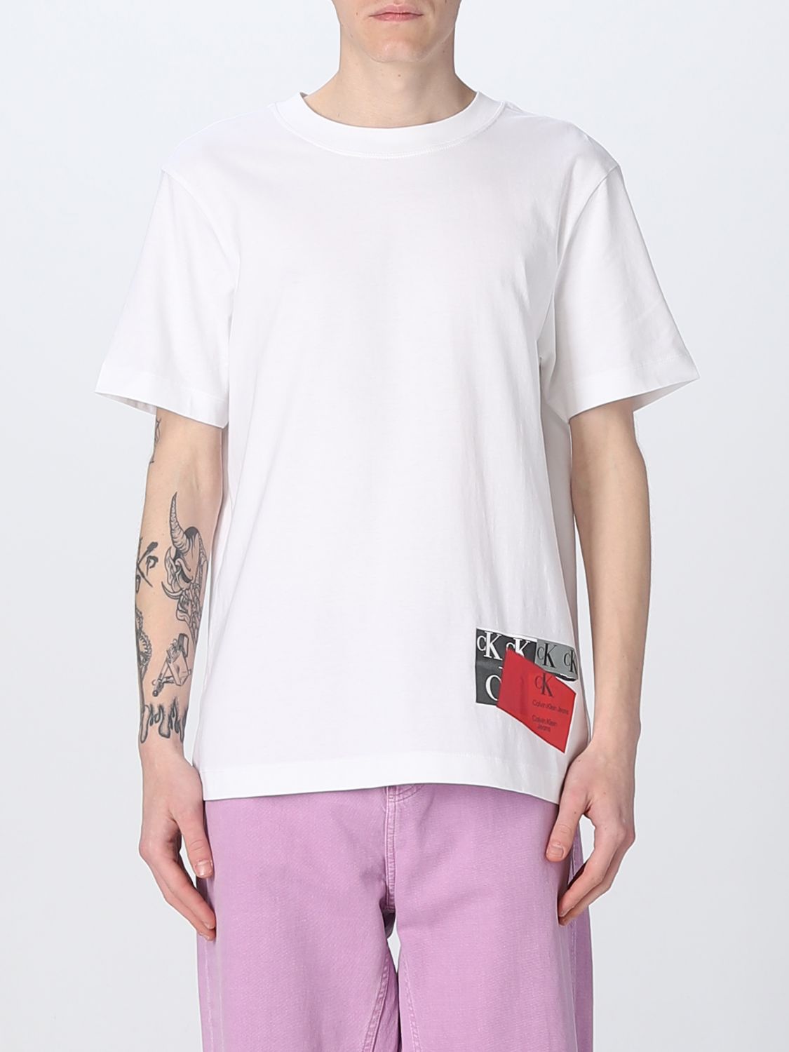 CALVIN KLEIN JEANS: t-shirt for man - White | Calvin Klein Jeans t-shirt  J30J322673 online on 