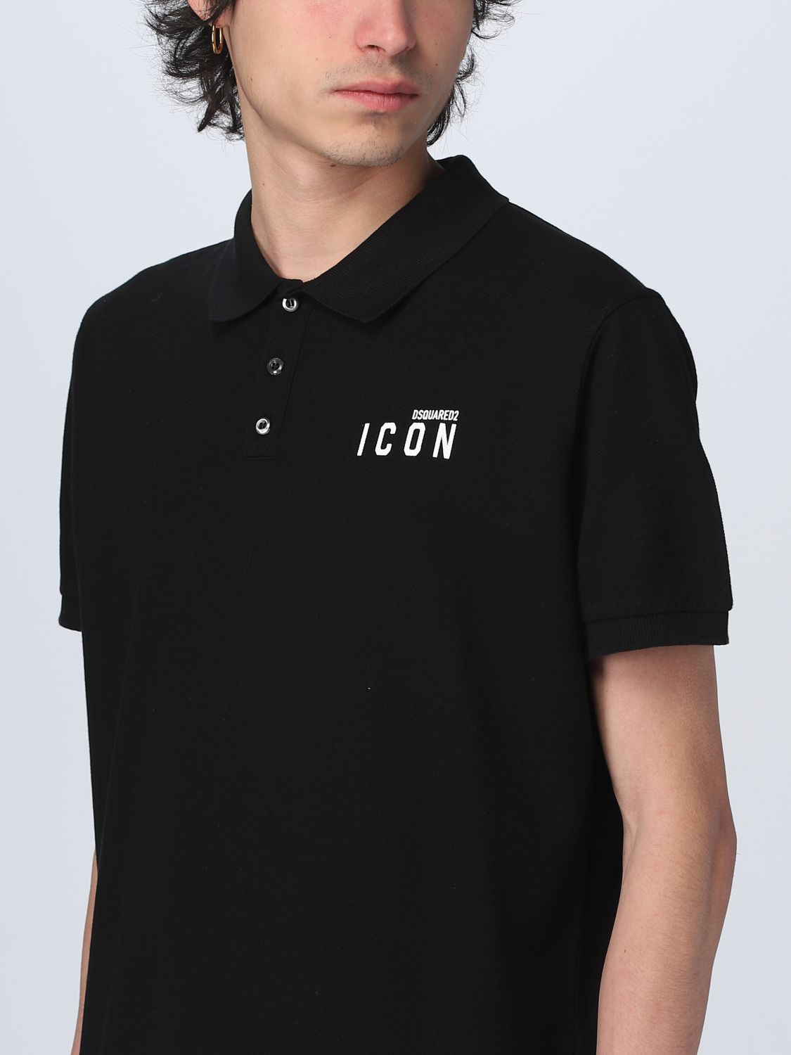 pint zeemijl Achteruit DSQUARED2: polo shirt in cotton - Black | Dsquared2 polo shirt  S79GL0001S22743 online on GIGLIO.COM