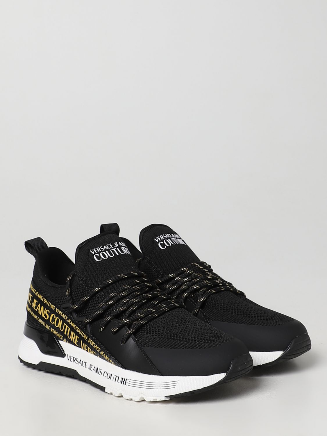 Sneakers Versace Jeans Couture: Sneakers Dynamic Versace Jeans Couture in maglia stretch nero 2