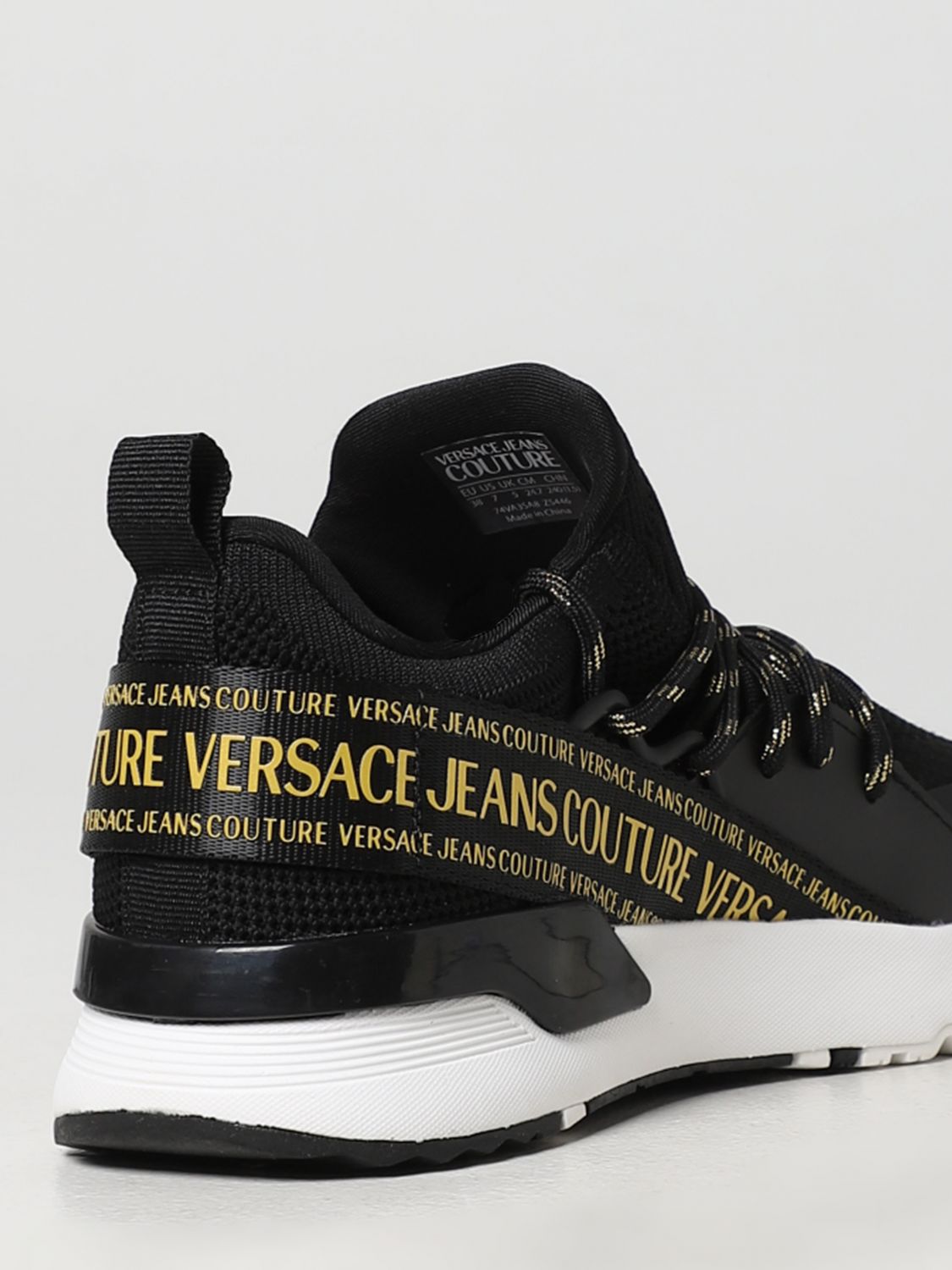 Sneakers Versace Jeans Couture: Sneakers Dynamic Versace Jeans Couture in maglia stretch nero 3