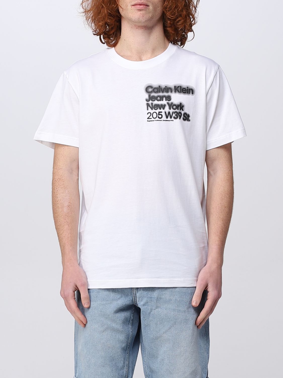 CALVIN KLEIN JEANS: t-shirt for man - White | Calvin Klein Jeans t ...