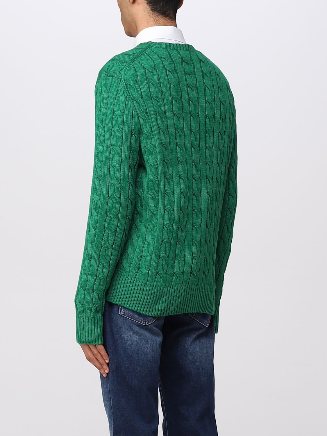 POLO RALPH LAUREN: sweater for man - Green | Polo Ralph Lauren sweater  710775885 online on 