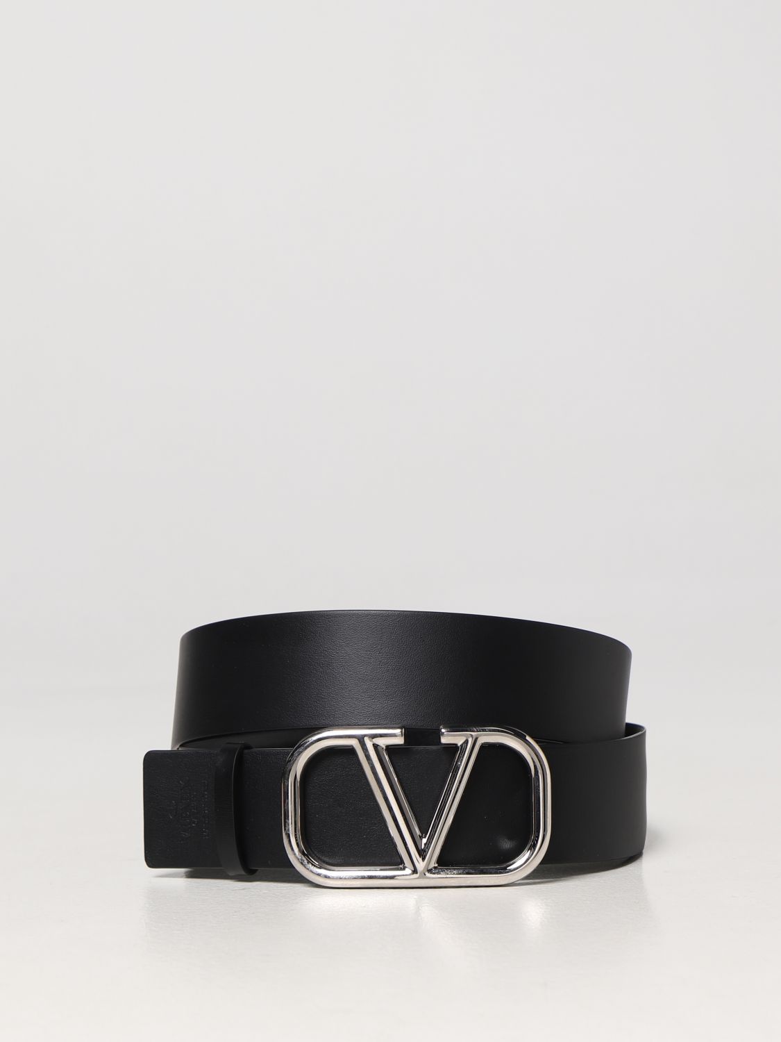 VALENTINO GARAVANI: VLogo Signature leather belt - Black  Valentino  Garavani belt 2Y2T0Q87SNP online at