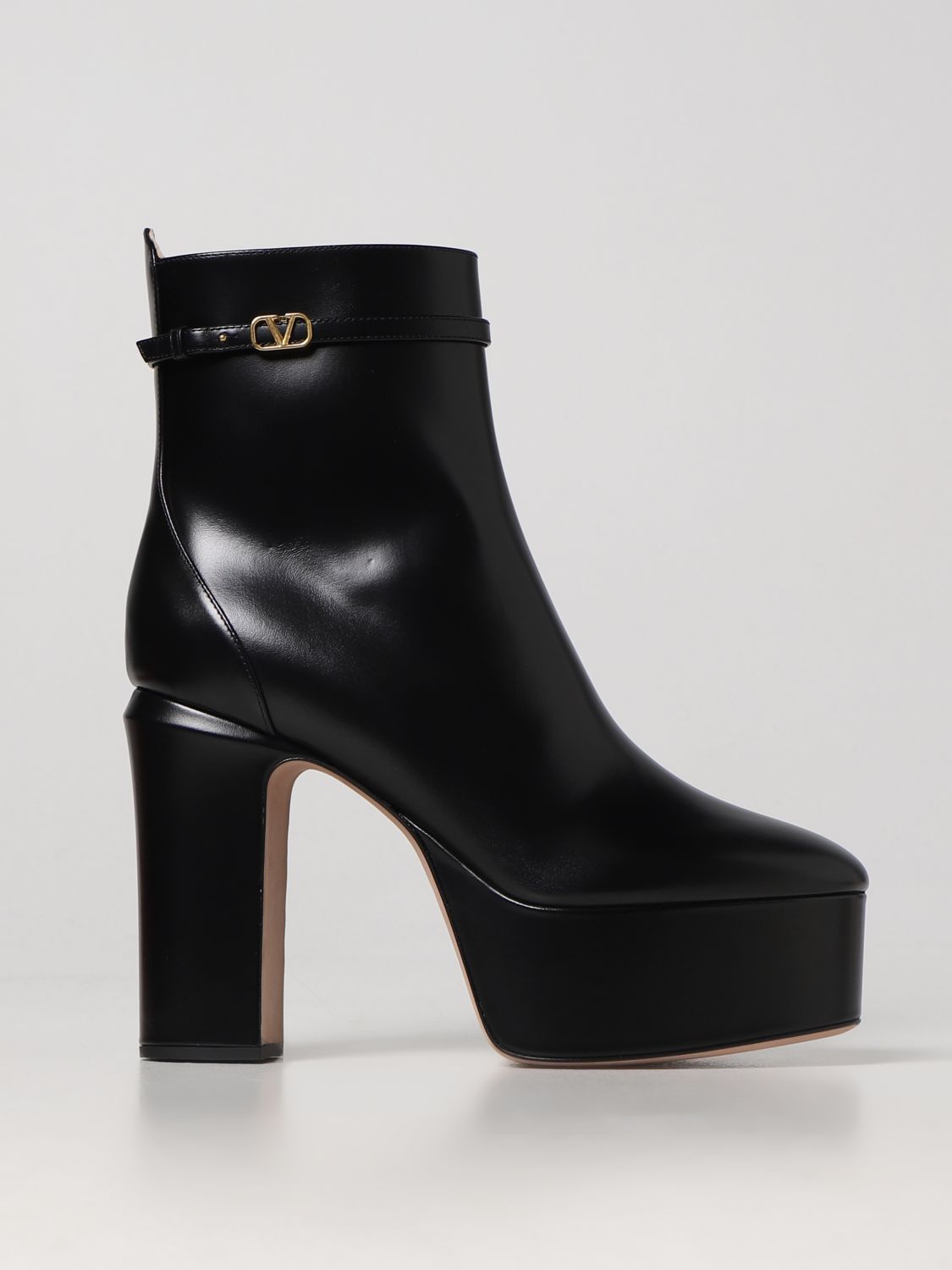 VALENTINO GARAVANI: heeled booties for woman - Black | Valentino ...