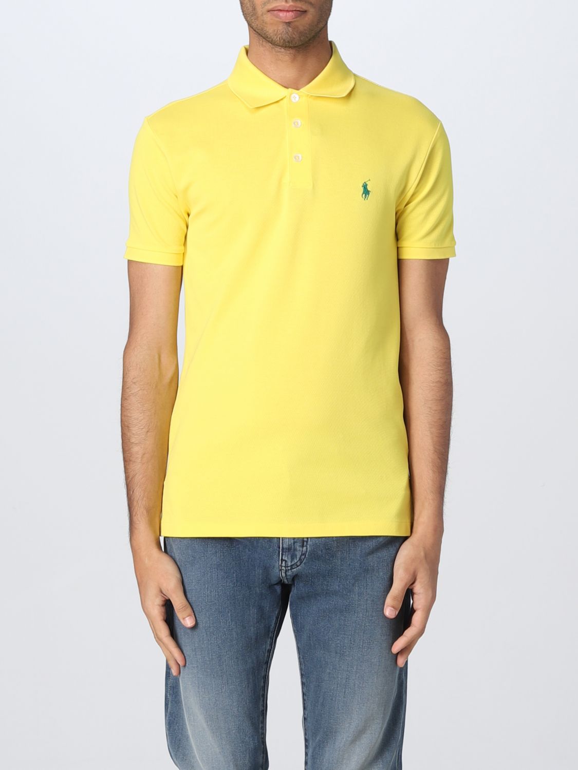 POLO RALPH LAUREN: polo shirt for man - Yellow | Polo Ralph Lauren polo ...