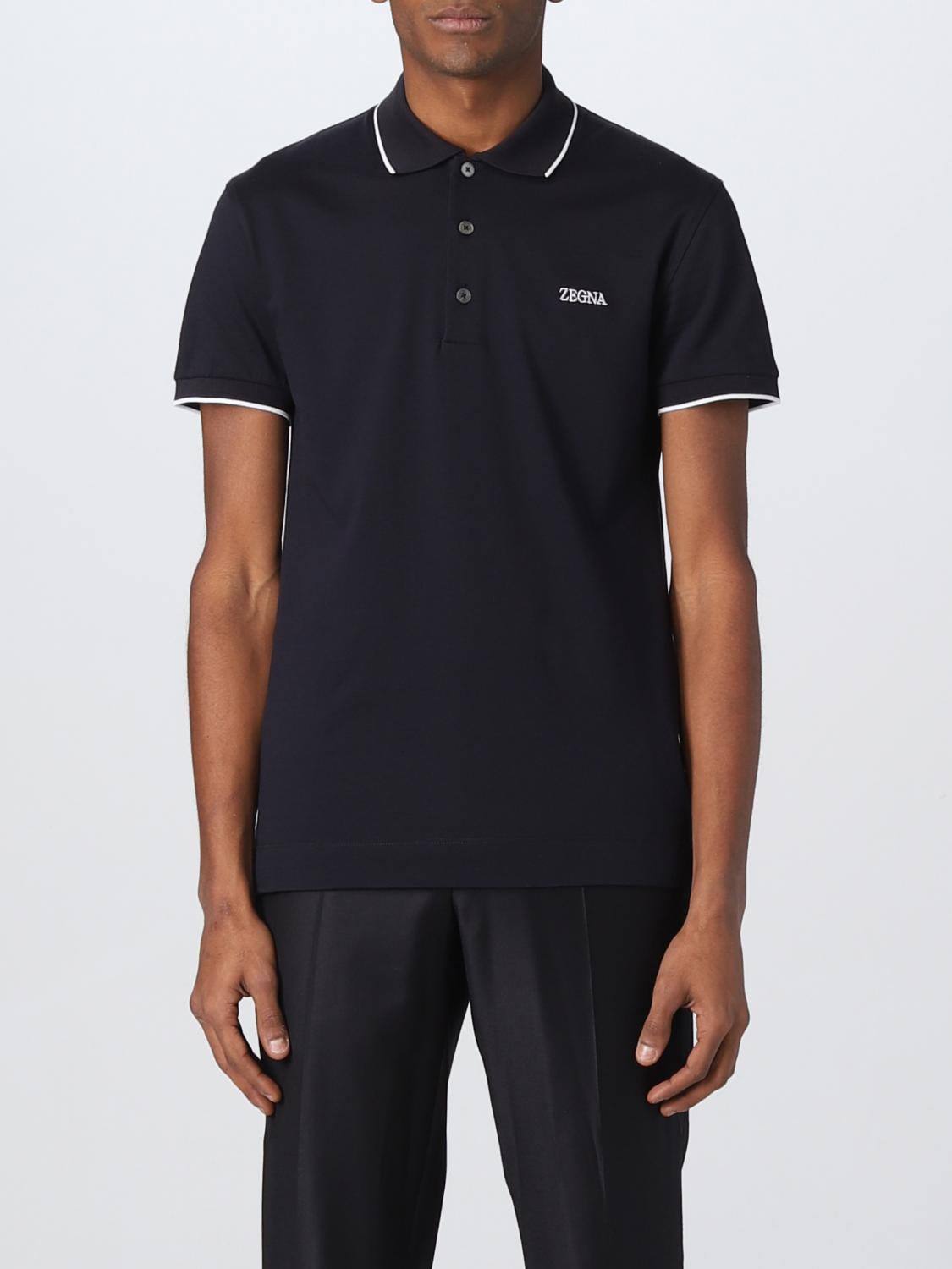 ZEGNA polo shirt for man Blue Zegna polo shirt E7358A5B746 online