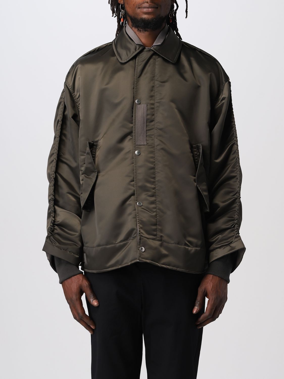 SACAI: jacket for man - Green | Sacai jacket 2302992M online on GIGLIO.COM