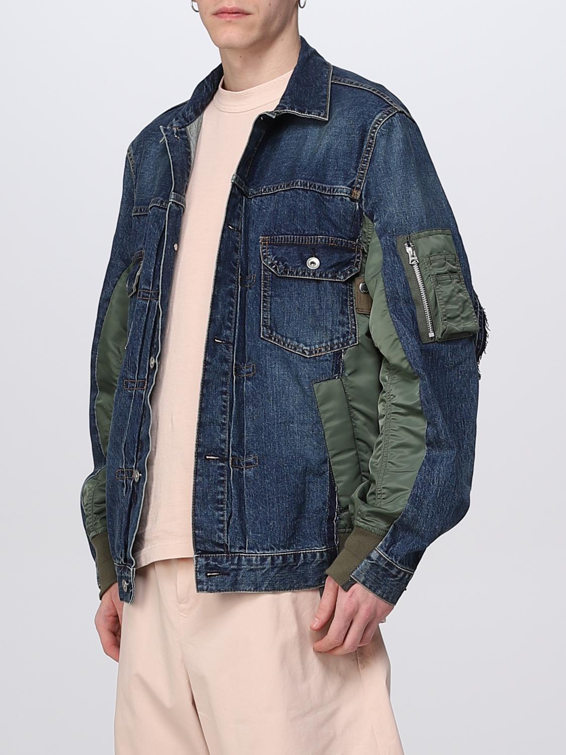 SACAI: jacket for man - Blue | Sacai jacket SCM053 online on