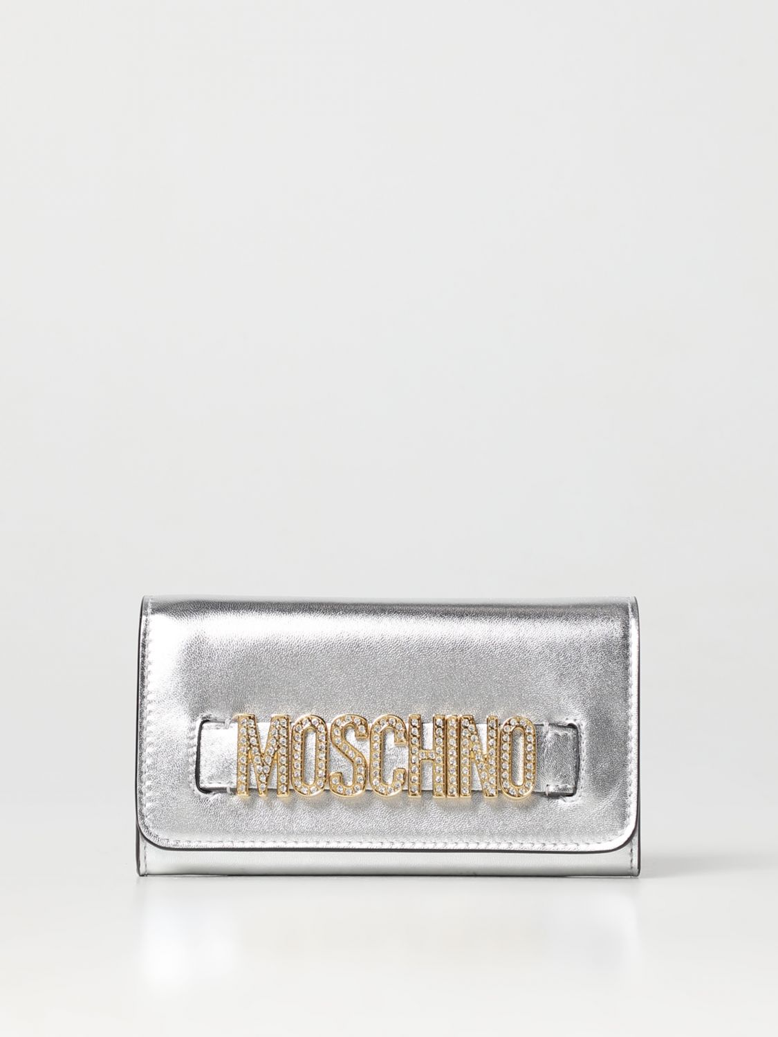 MOSCHINO COUTURE: mini bag for woman - Silver | Moschino Couture mini ...