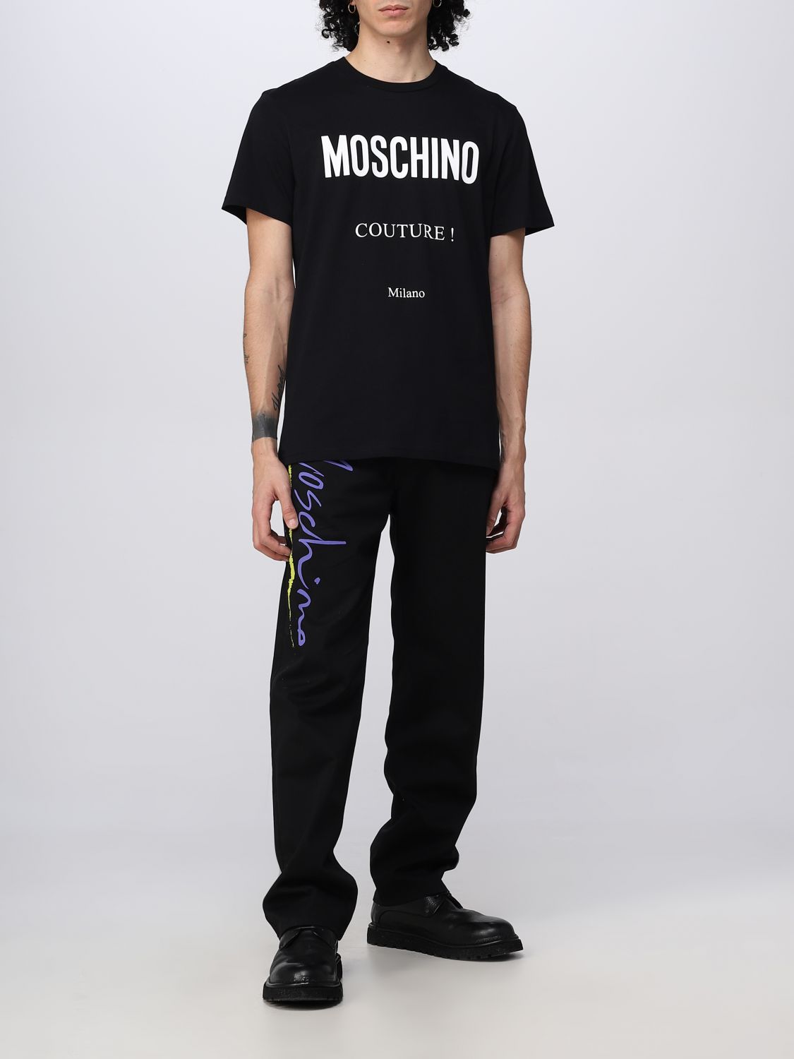 2231AQ camicia uomo MOSCHINO COUTURE man shirt black