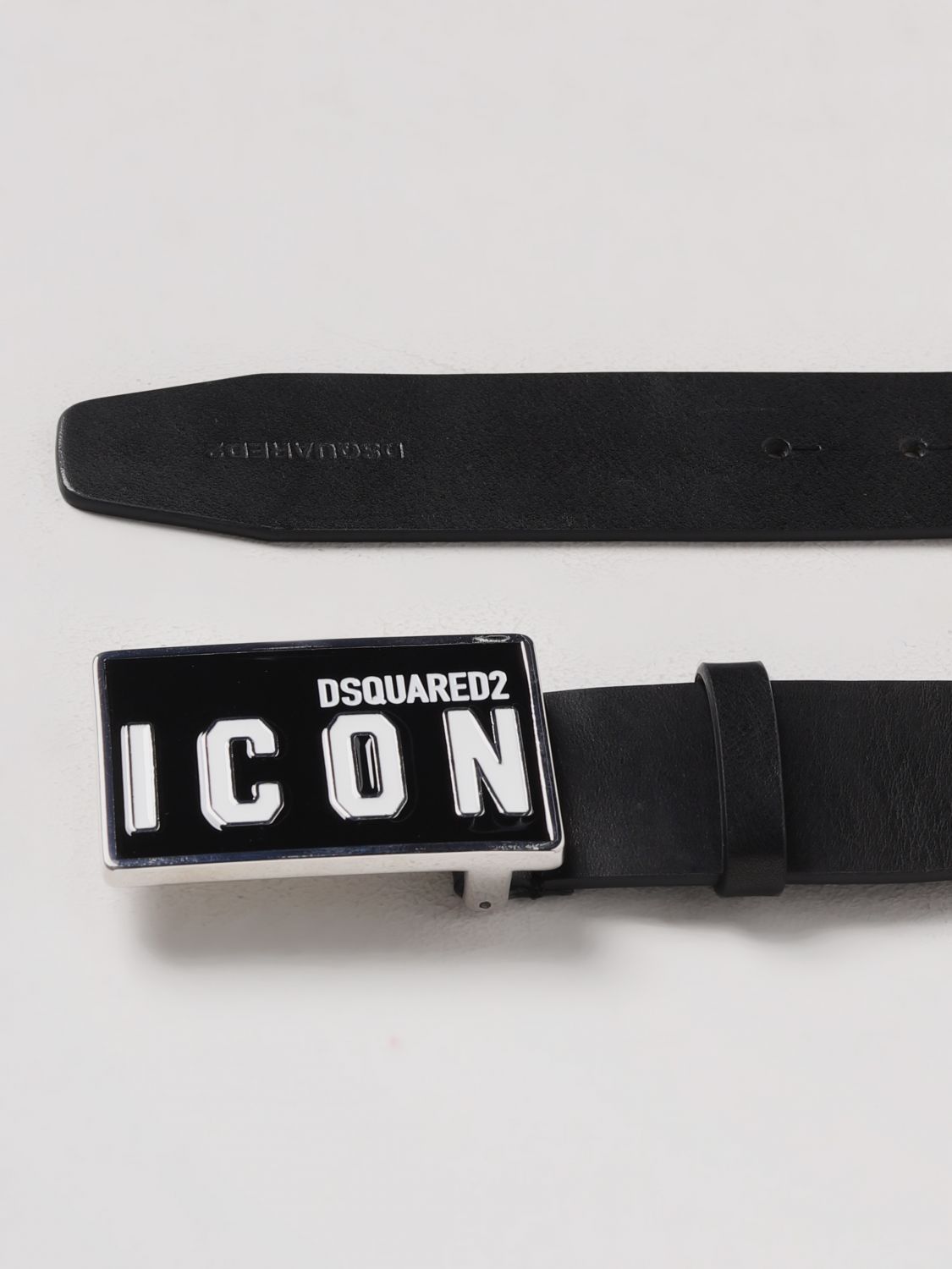 ik ben gelukkig Implementeren Tomaat DSQUARED2: belt for man - Black | Dsquared2 belt BEM032612900001 online on  GIGLIO.COM