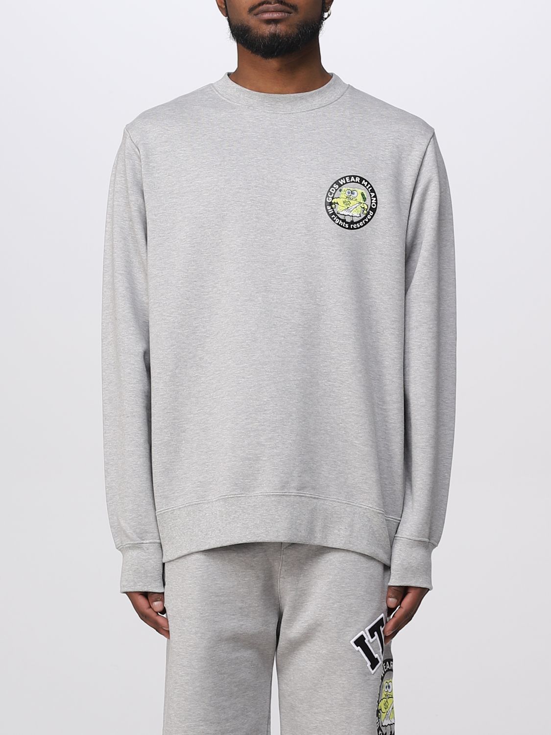 Shop Gcds Sweatshirt  Men Color Grey