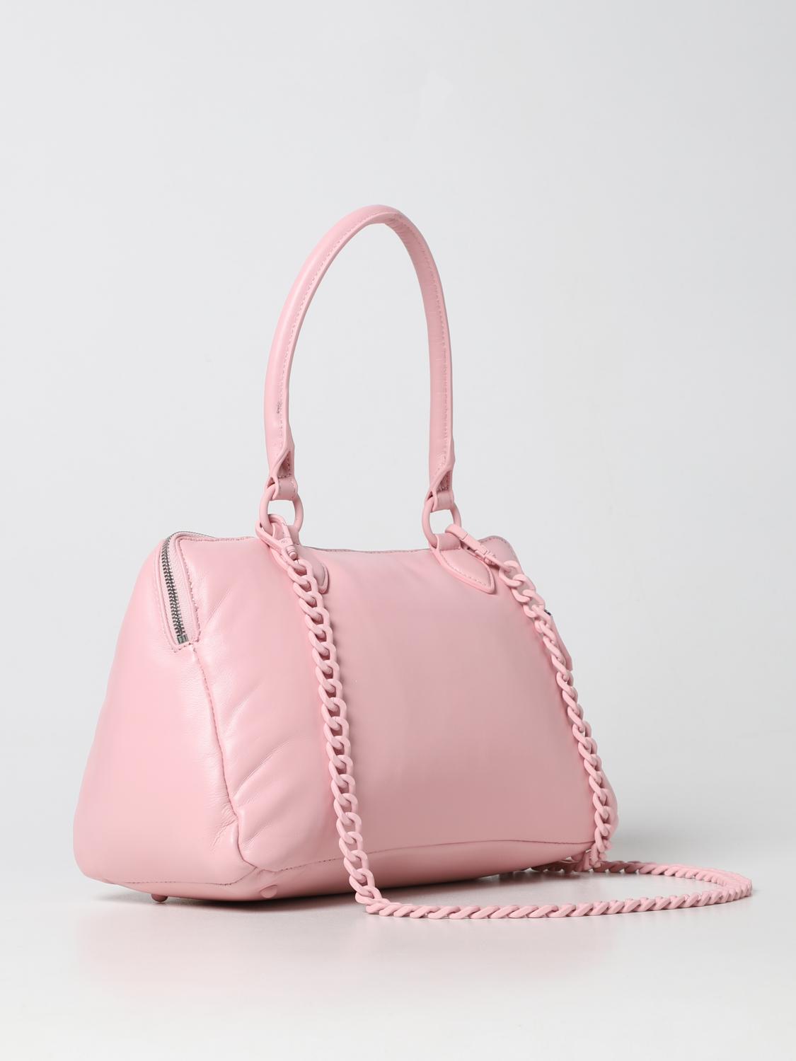 Borsa a spalla La Carrie: Borsa Deccan La Carrie in pelle nappata rosa 2