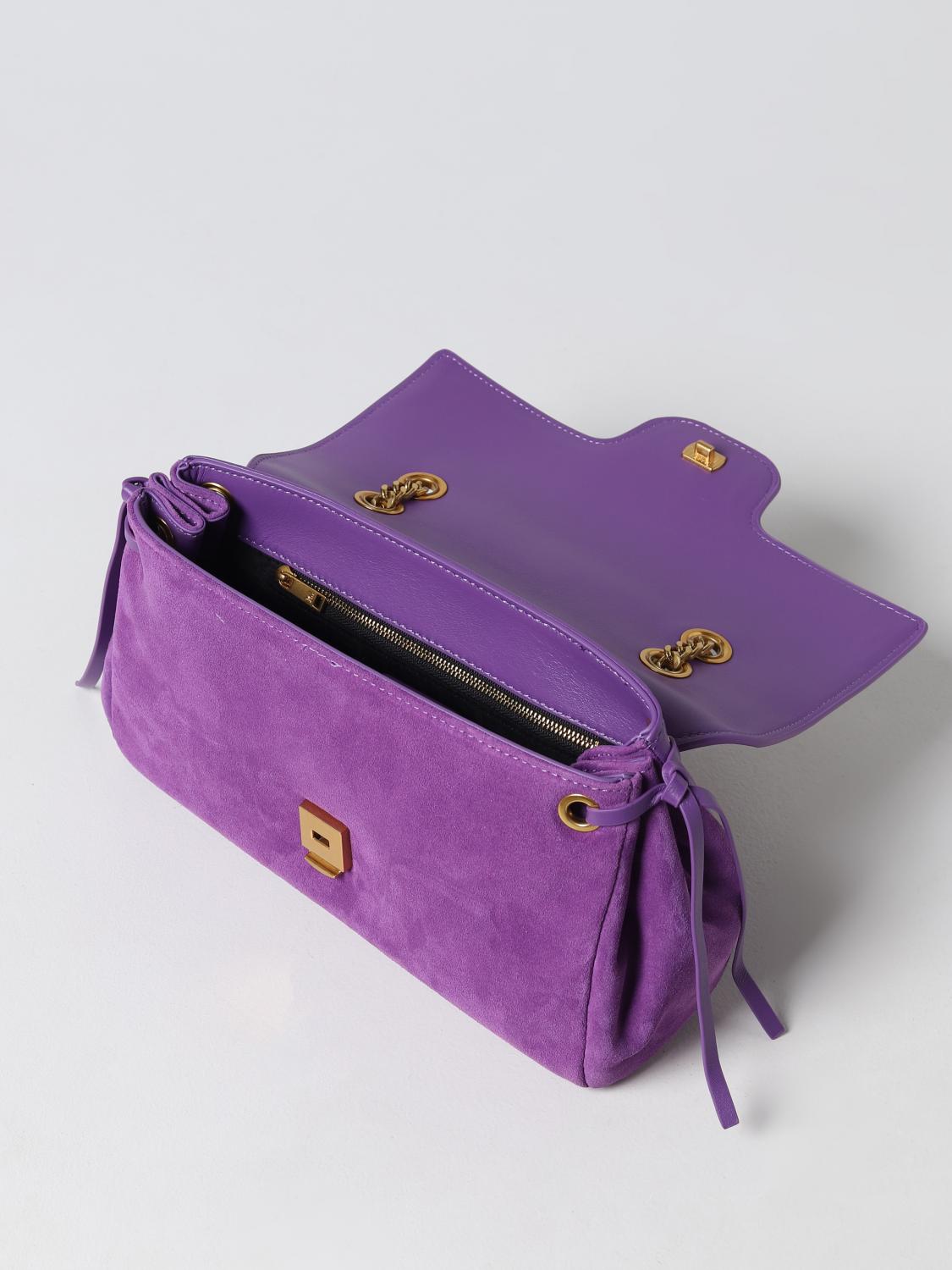 Borsa a spalla La Carrie: Borsa Transition La Carrie in pelle viola 3