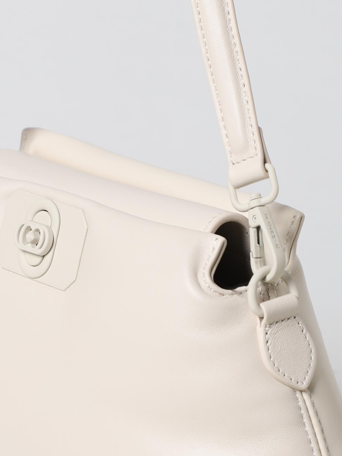 Borsa a spalla La Carrie: Borsa Deccan Square La Carrie in nappa bianco 3