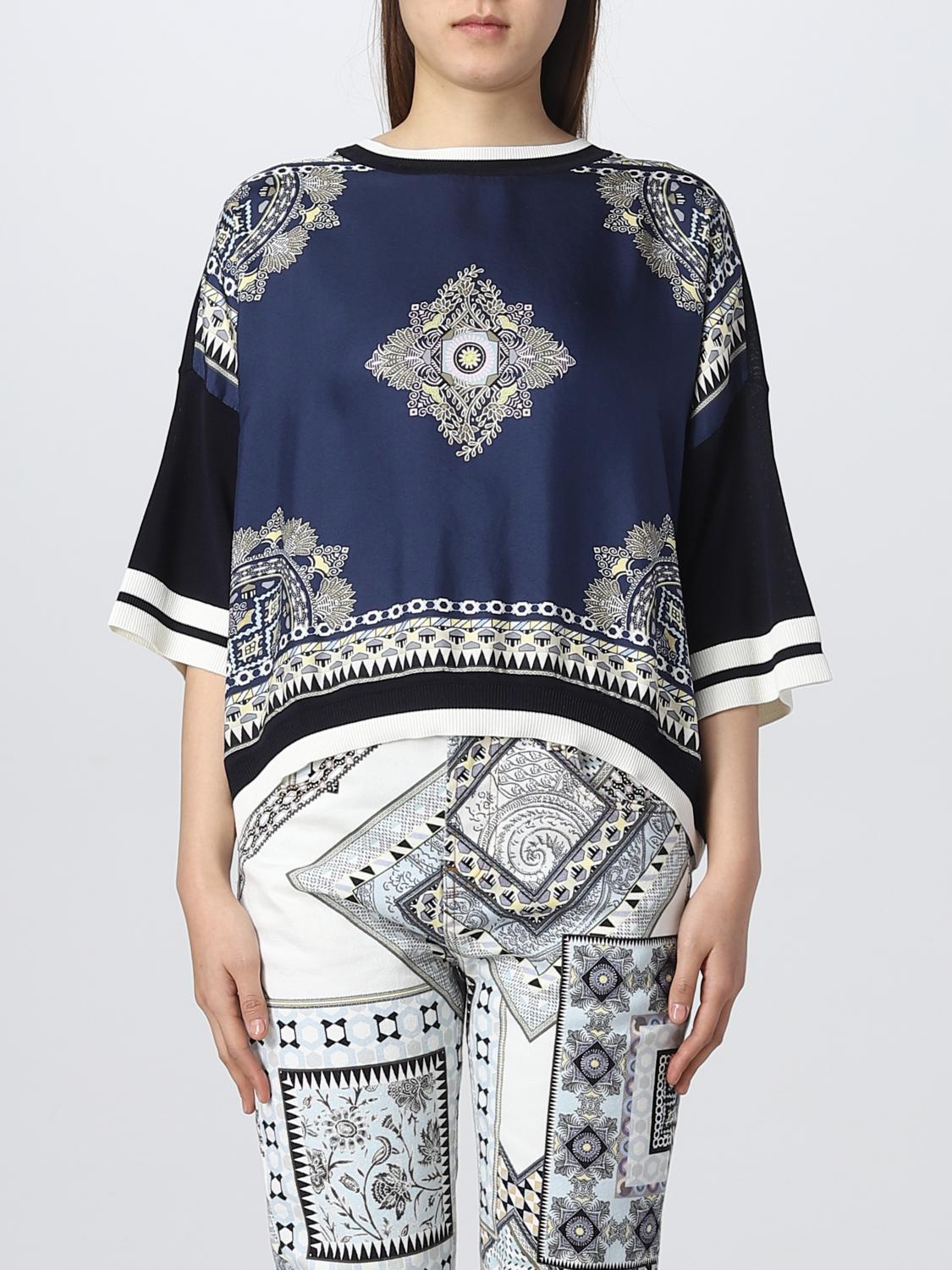 T-shirt Etro: T-shirt Etro con motivo floreale tappeto bianco 1