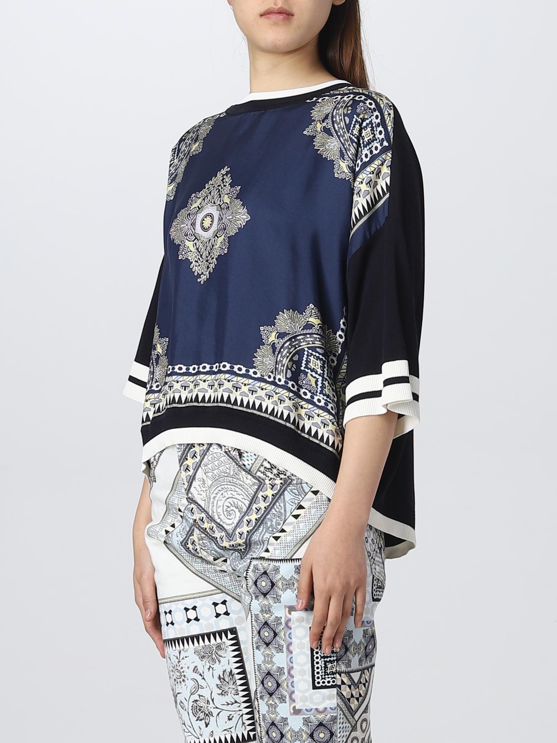 T-shirt Etro: T-shirt Etro con motivo floreale tappeto bianco 4