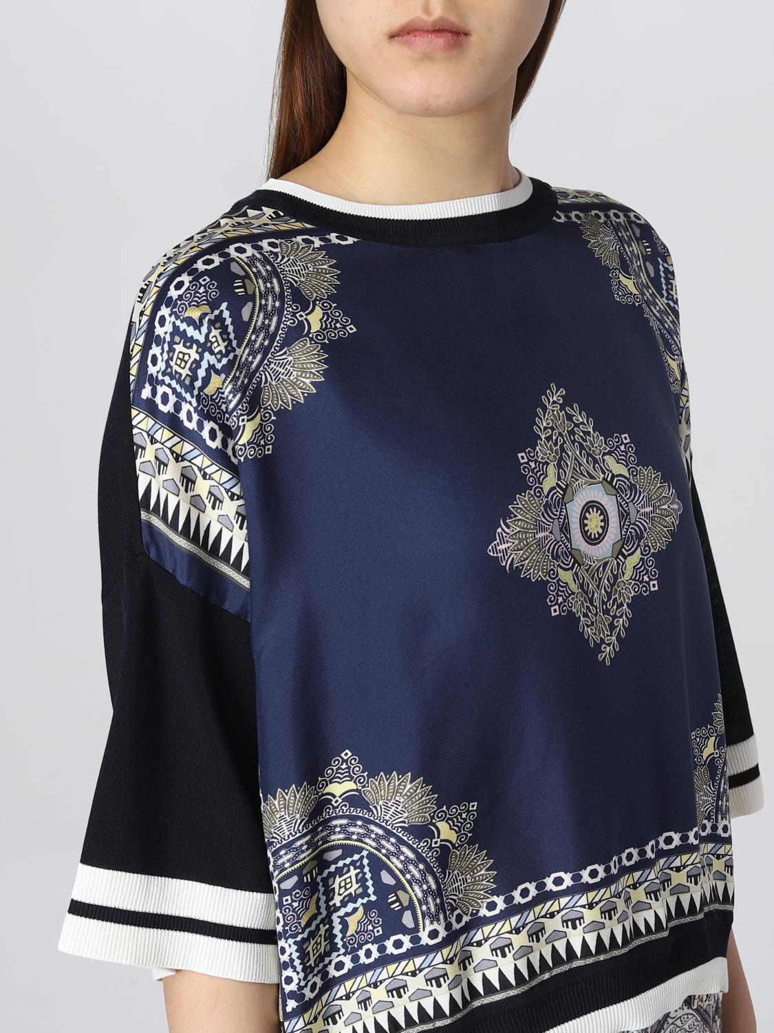 T-shirt Etro: T-shirt Etro con motivo floreale tappeto bianco 5