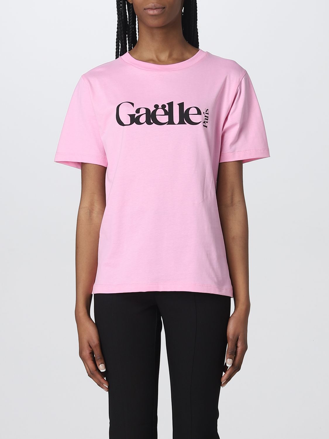 Women's GAELLE Paris GBDP16701 T-Shirt Fuchsia with Logo E2023