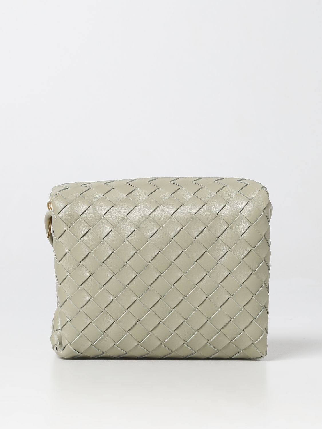 Bottega Veneta Loop  Bag In Woven Leather In Green