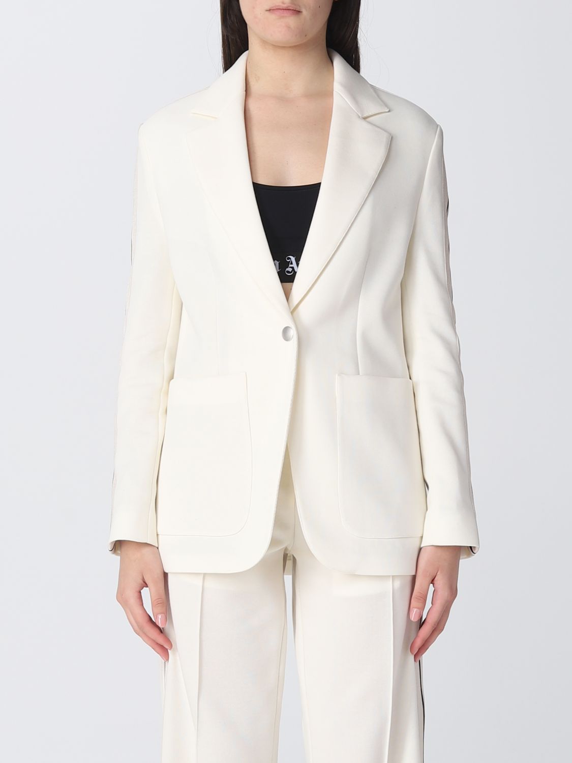 PALM ANGELS: blazer for woman - White | Palm Angels blazer ...