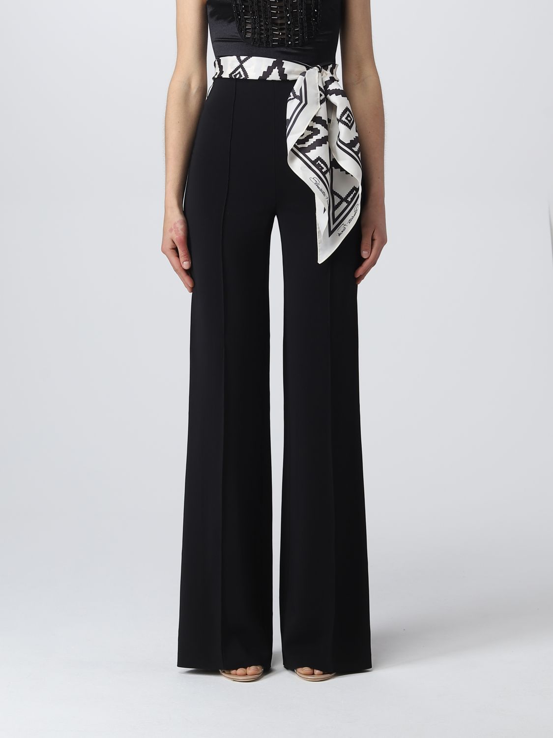 Trousers in crepe - Elisabetta Franchi - Modalova