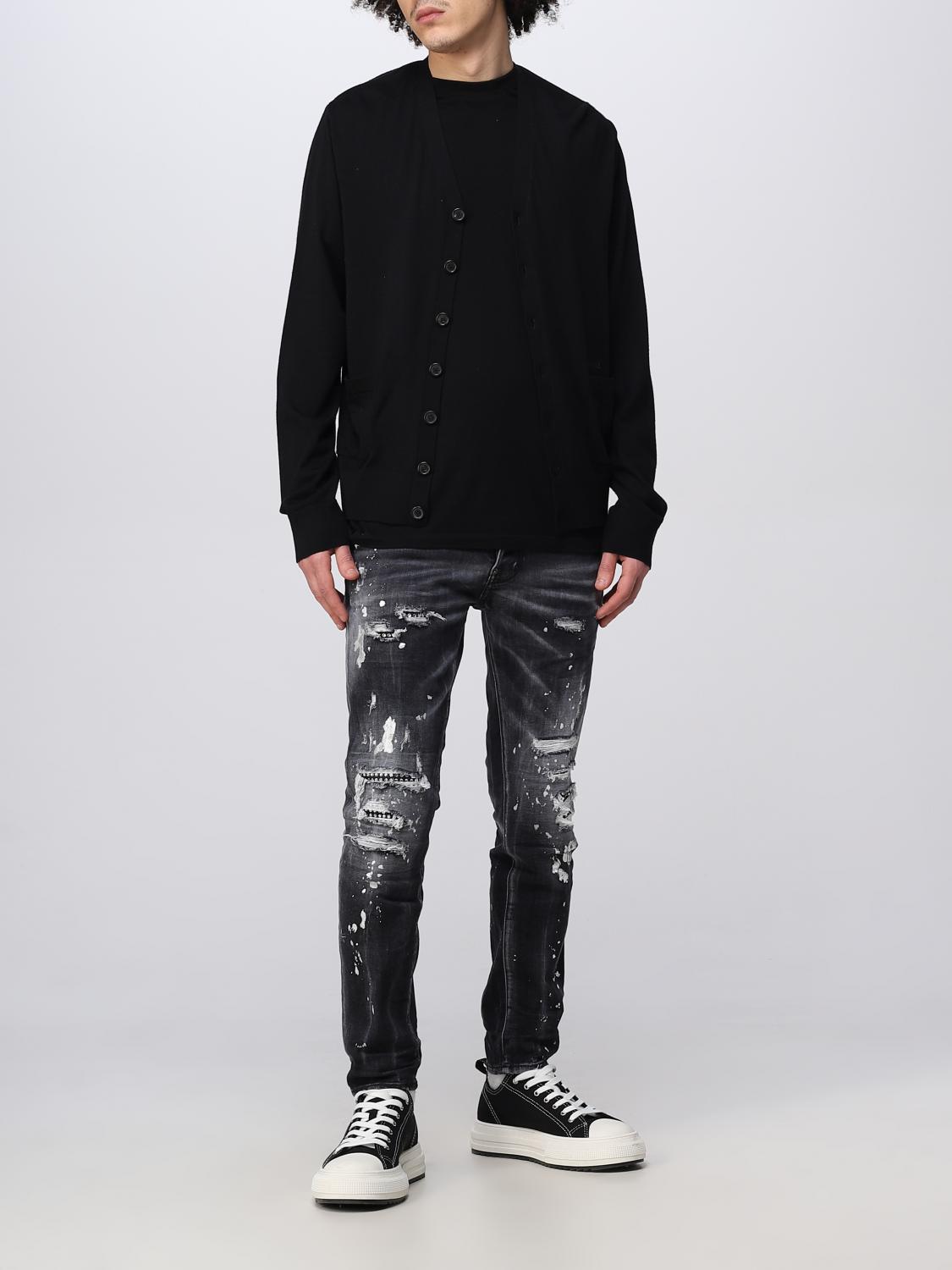 Maglia Dsquared2: Cardigan Dsquared2 in lana vergine nero 2