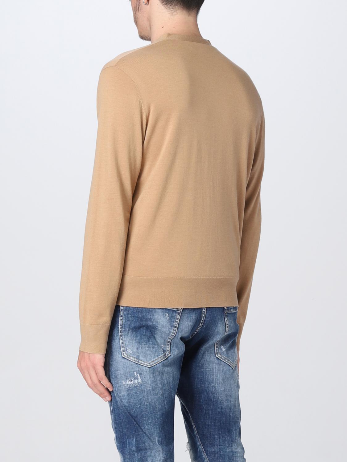Maglia Dsquared2: Cardigan Dsquared2 in lana vergine beige 3