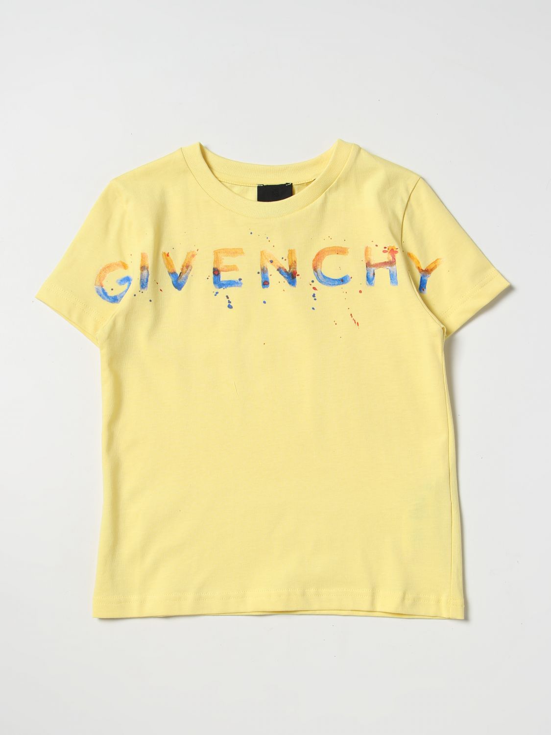 Givenchy Kids' Printed T-shirt In Yellow