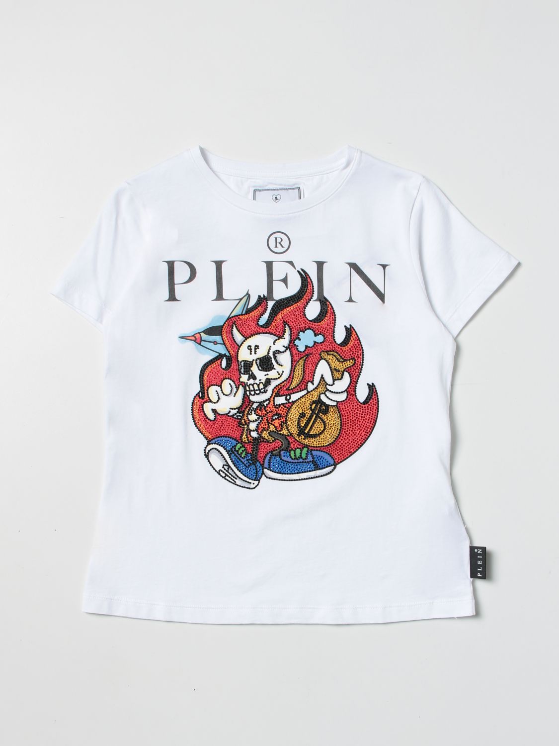 Philipp Plein Kids' T-shirt  Kinder Farbe Weiss In White