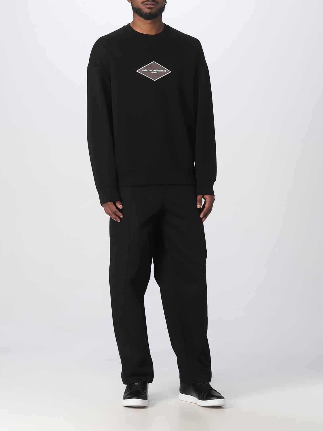 Felpa Emporio Armani: Felpa Emporio Armani in misto cotone nero 2