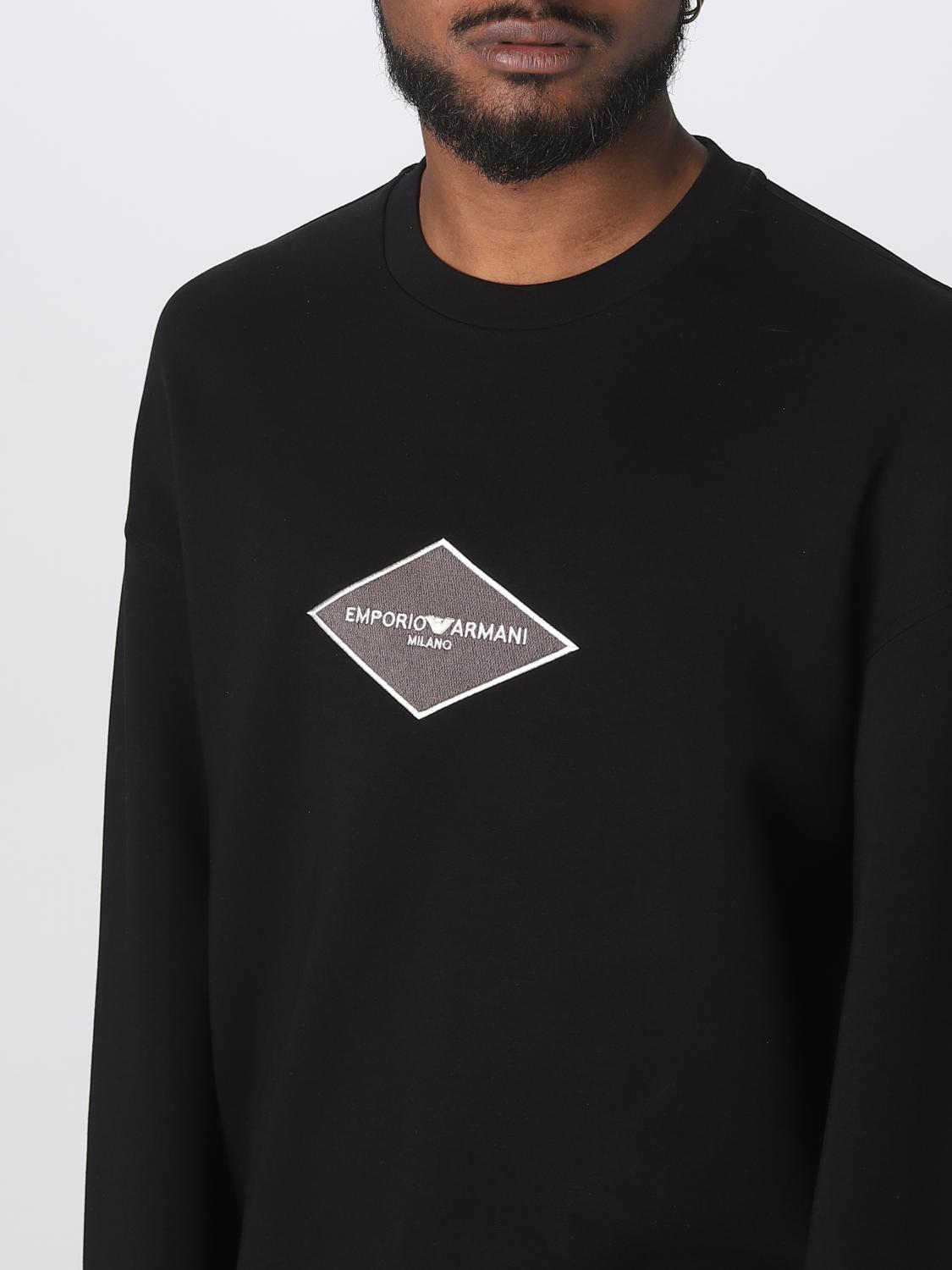 Felpa Emporio Armani: Felpa Emporio Armani in misto cotone nero 4