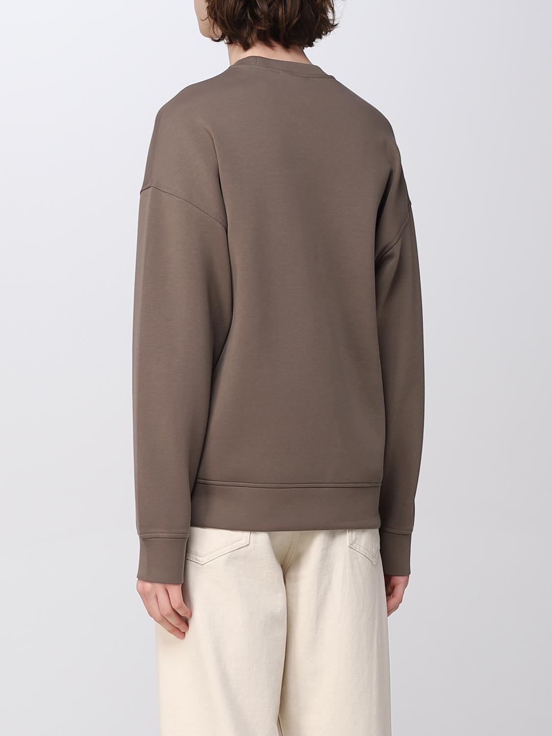 Felpa Emporio Armani: Felpa Emporio Armani in misto cotone fango 2