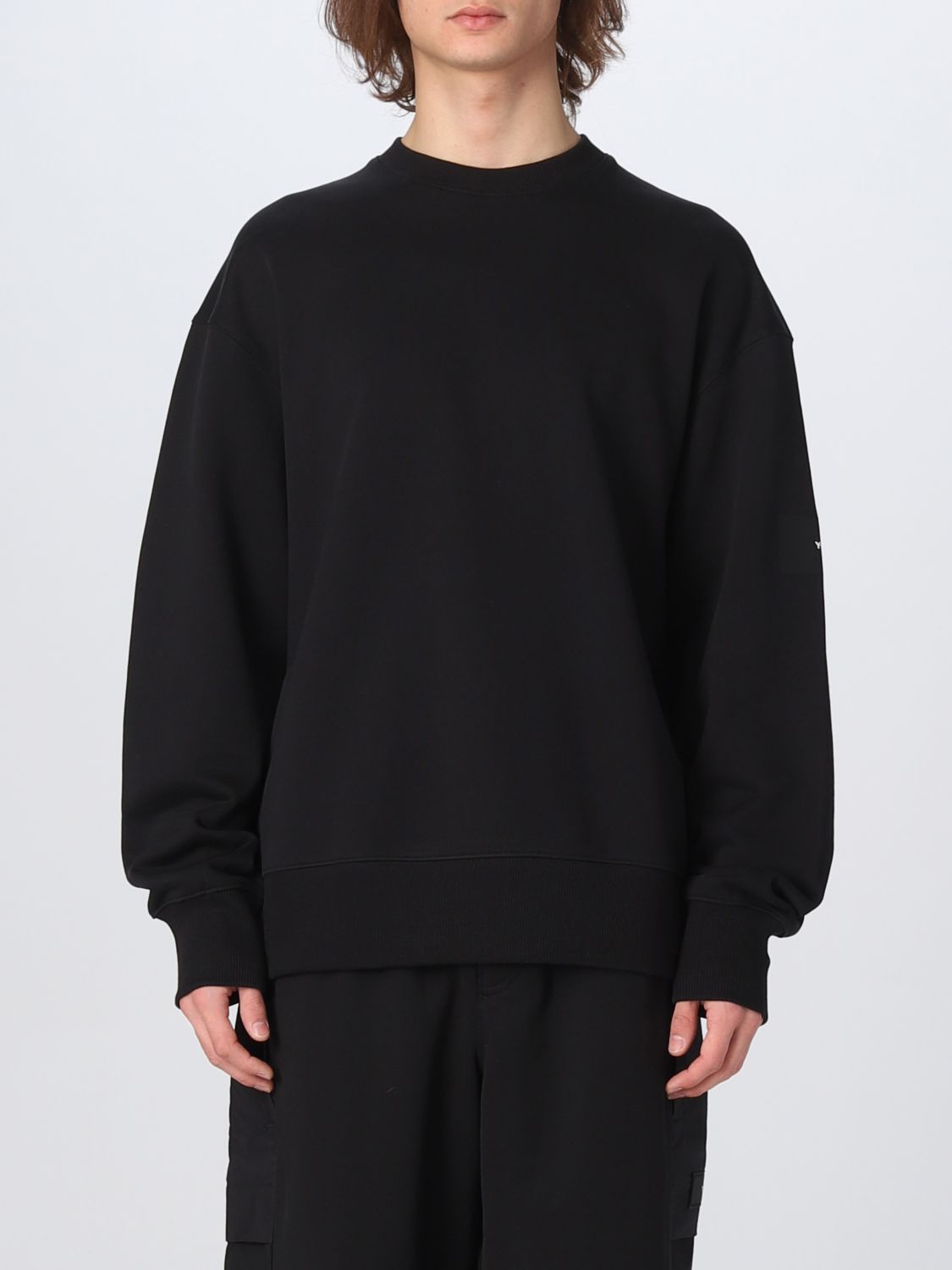 Y-3: sweatshirt for men - Black | Y-3 sweatshirt H44783 online at ...