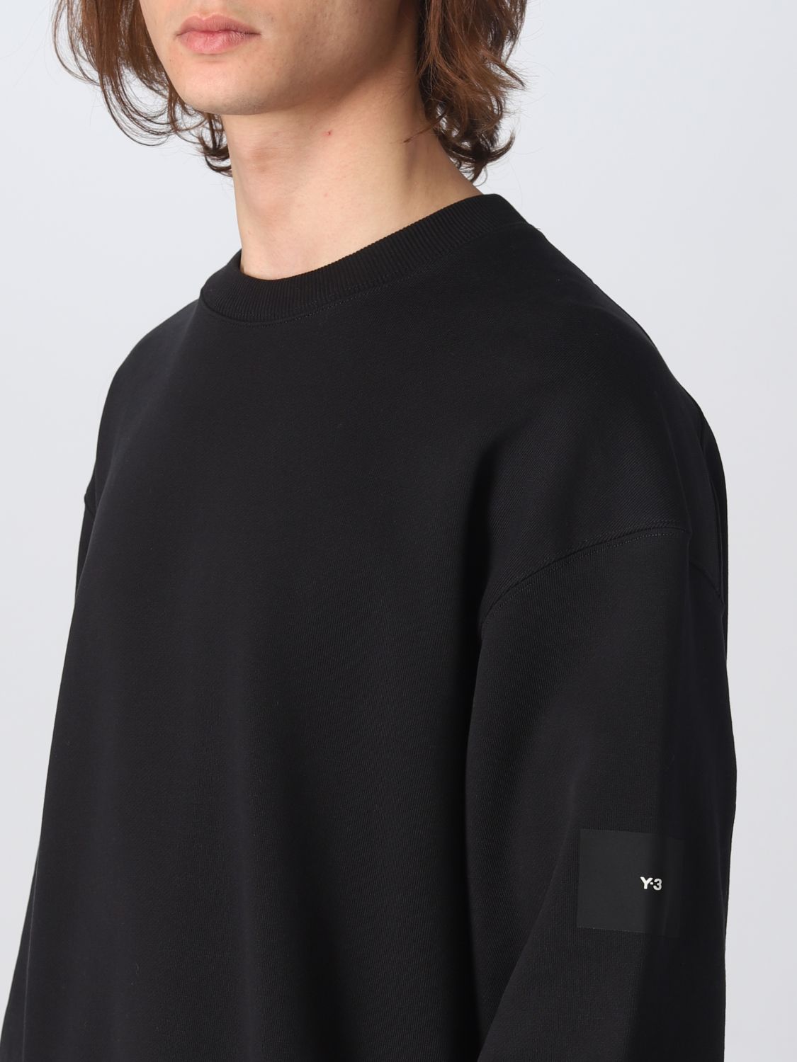 Y-3: sweatshirt for man - Black | Y-3 sweatshirt H44783 online on ...