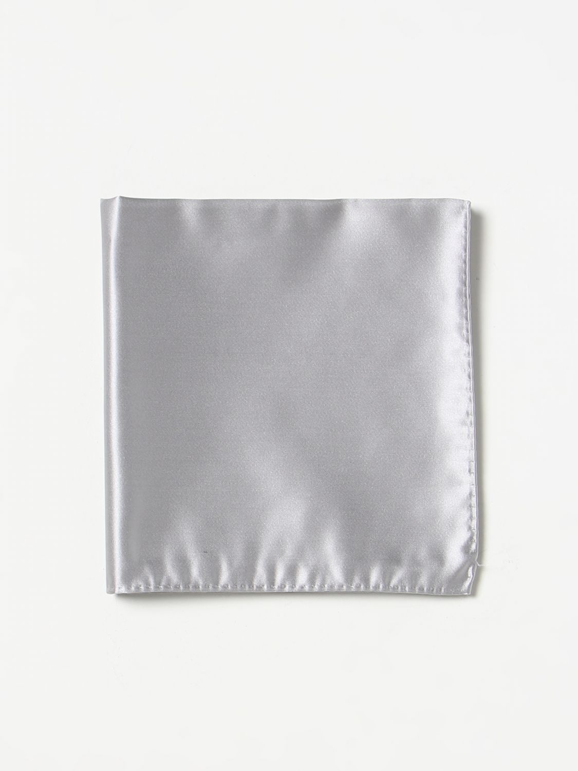 EMPORIO ARMANI: pocket square for man - Silver | Emporio Armani pocket  square 340033CC197 online on 