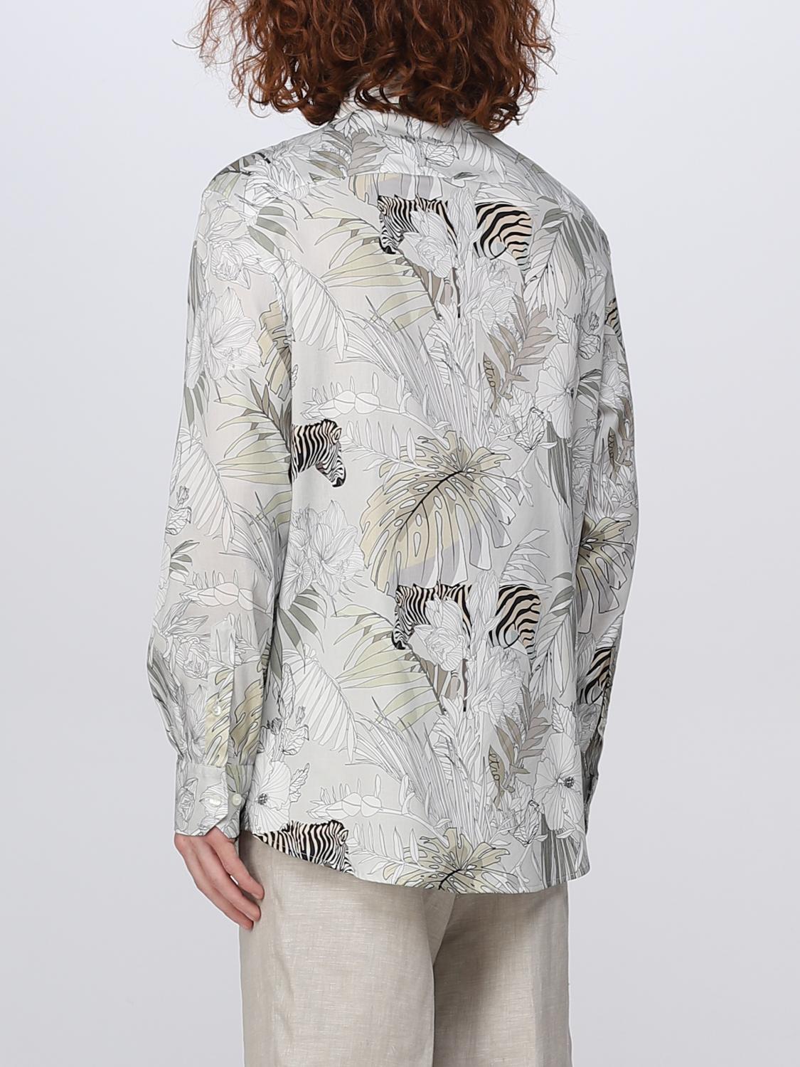 Camicia Etro: Camicia Etro con stampa foliage grigio 3