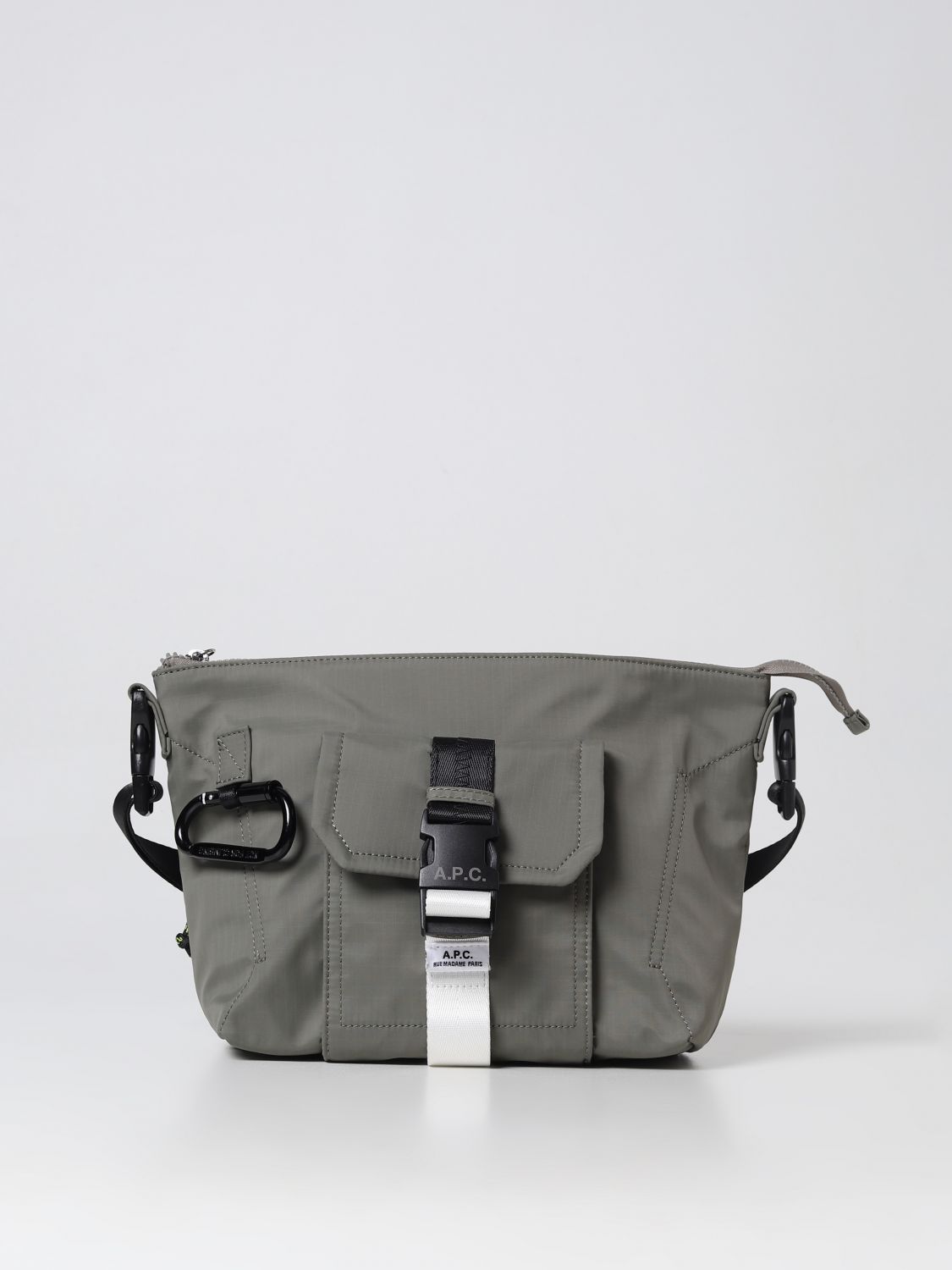 A.P.C.: shoulder bag for man - Kaki | A.p.c. shoulder bag PAAFHH61734 ...
