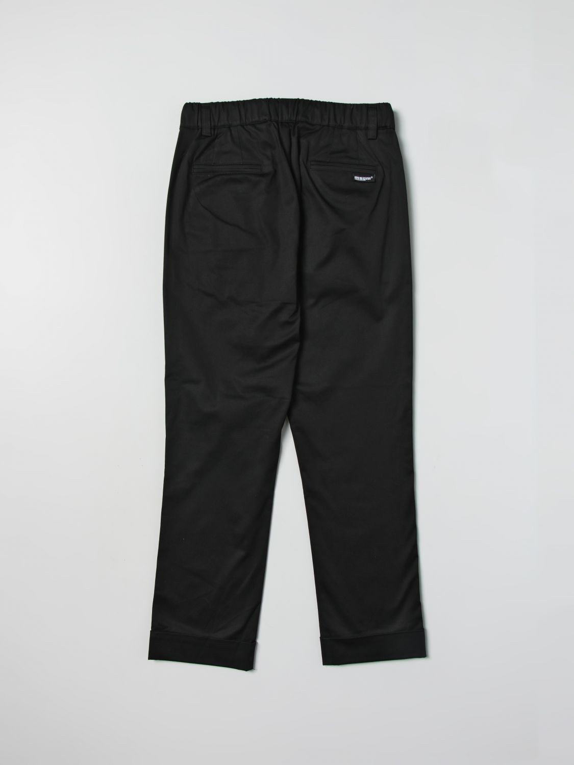 MSGM KIDS: pants for boys - Black | pants MS029540 online on GIGLIO.COM