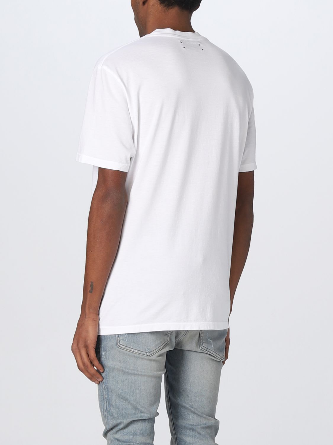 T-shirt Amiri: T-shirt di cotone Amiri con logo bianco 3