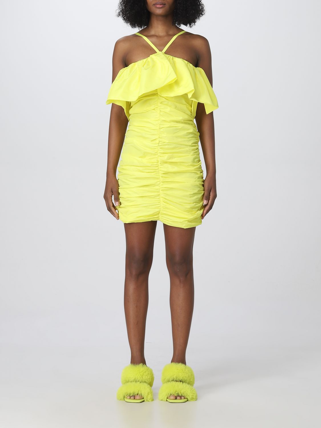 Msgm Dress  Woman In Yellow