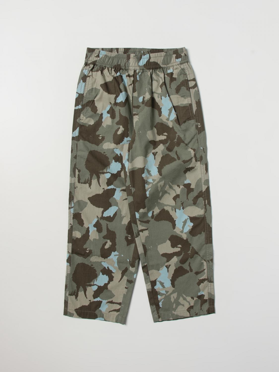 Aspesi Camouflage-print Straight Trousers In Green