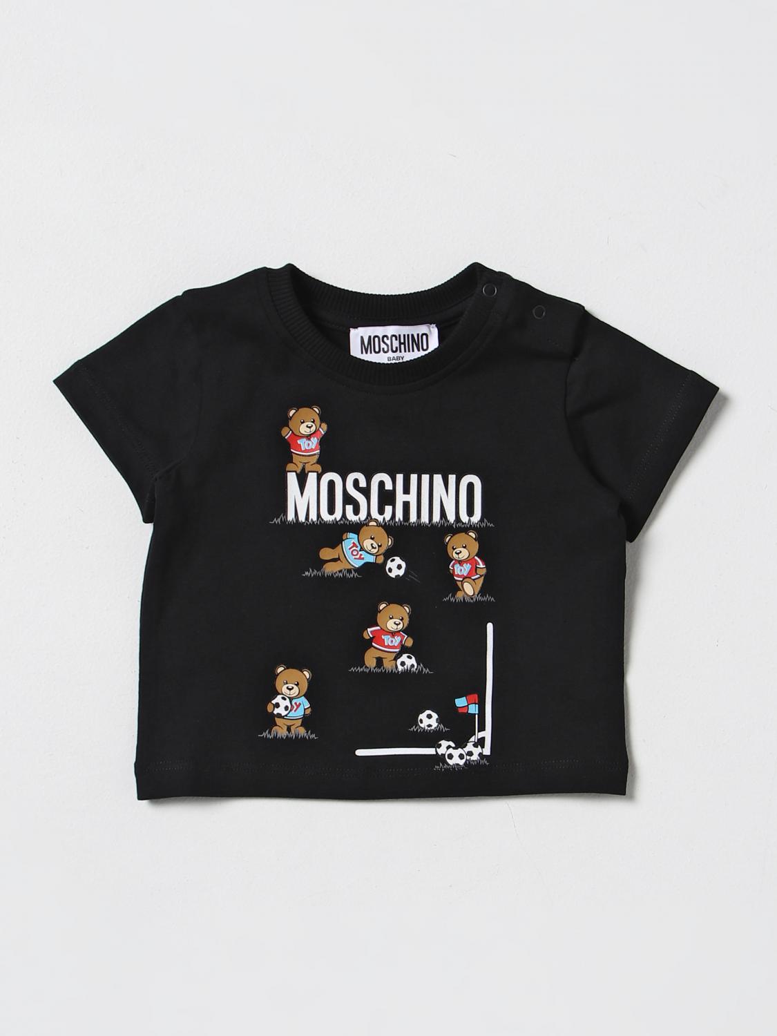 MOSCHINO BABY tshirt for baby Black Moschino Baby tshirt